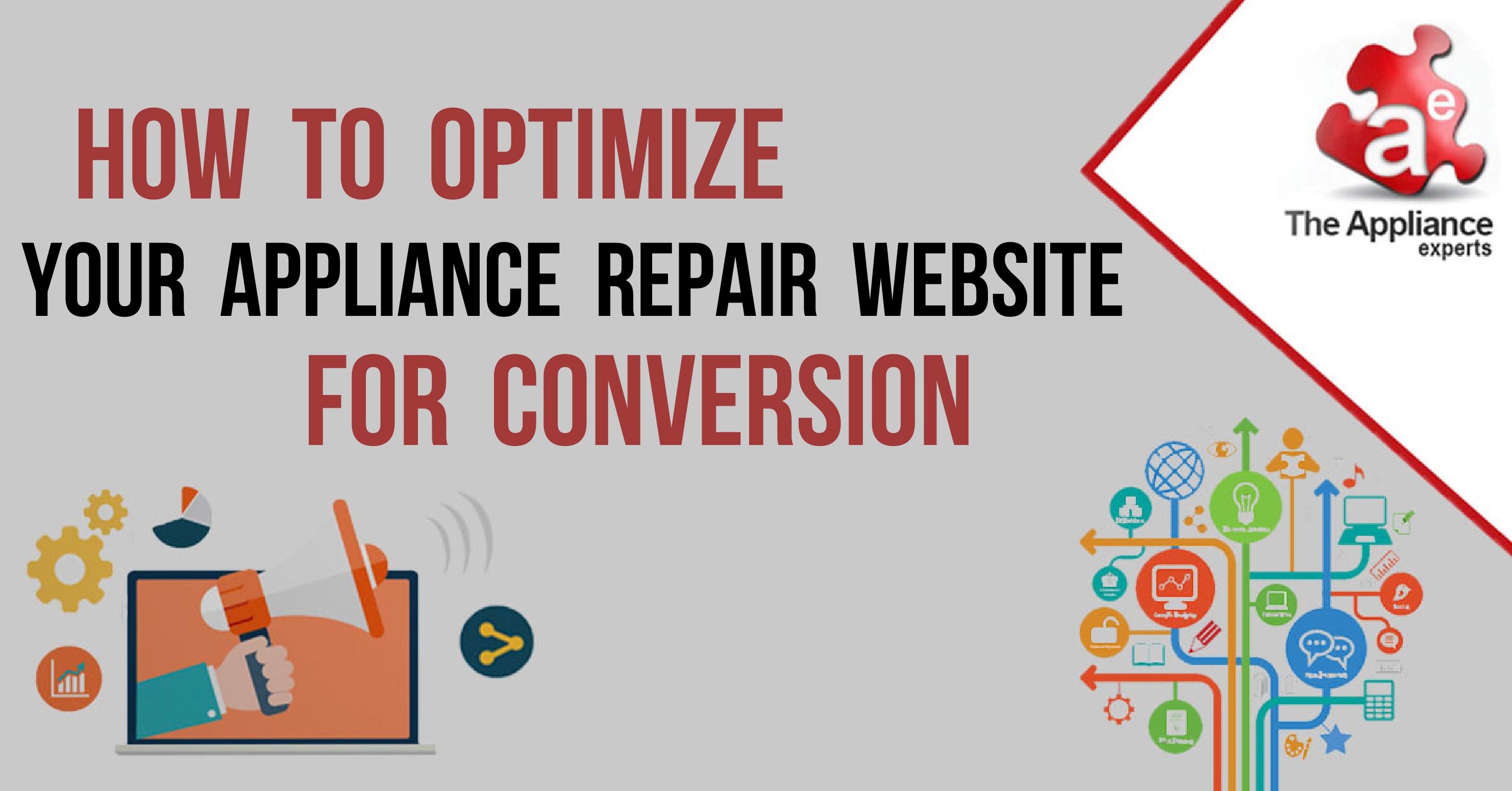 appliance service website conversion elements