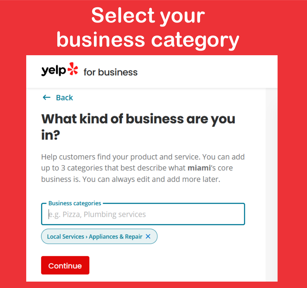 select business category