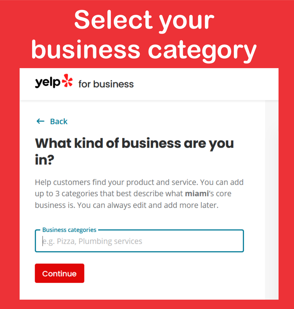 choose business category