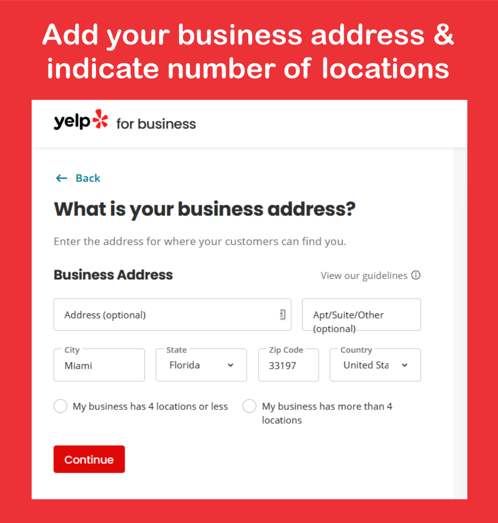 add business address