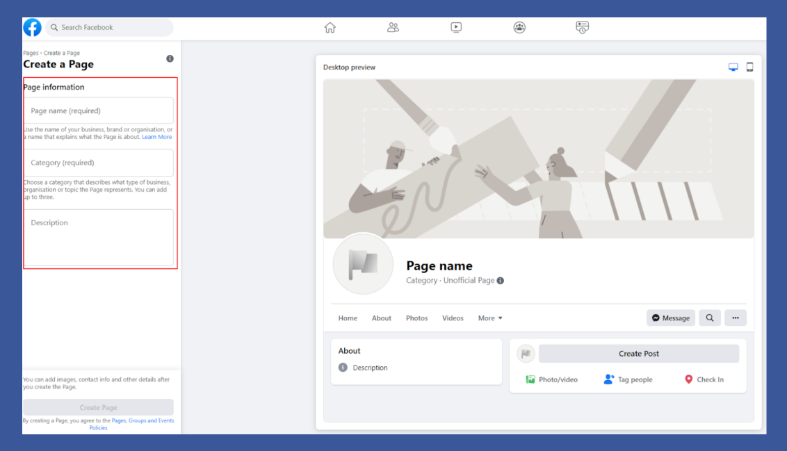 create fb business page