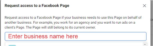 Facebook Page name or URL