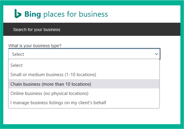 Search for your business