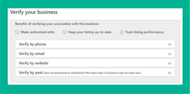 Verify Your Business on Bing