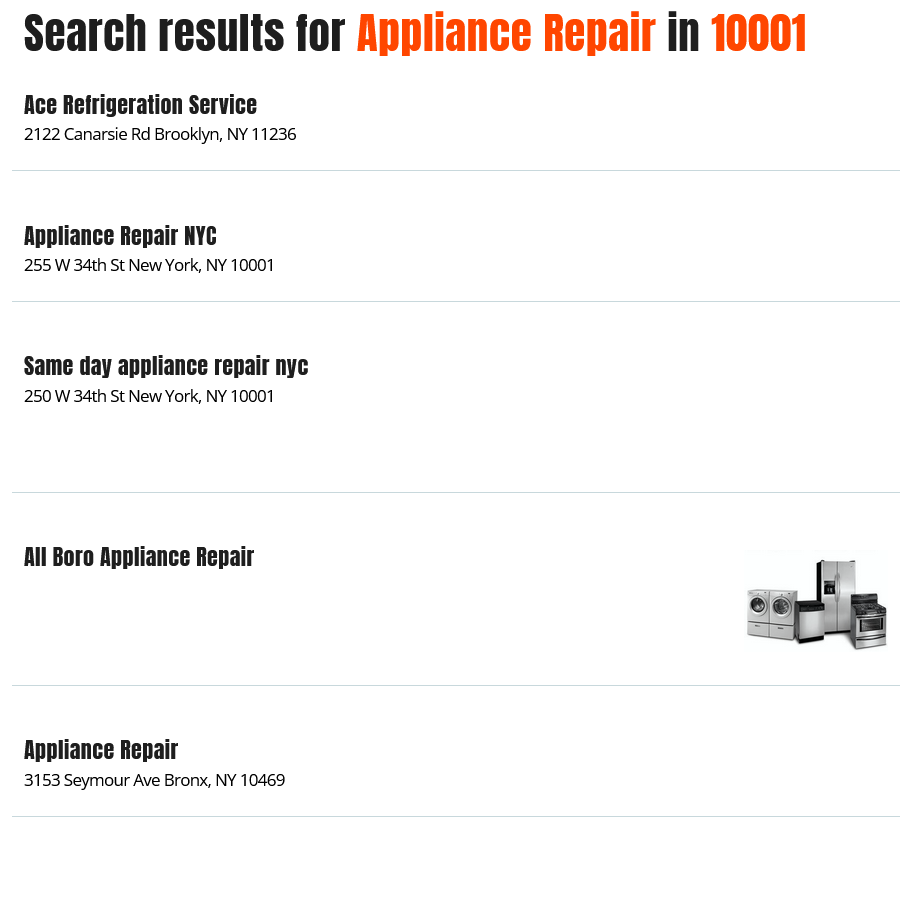 Citysearch-Appliance Repair