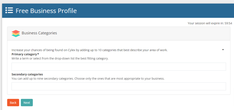 Cylex -business categories