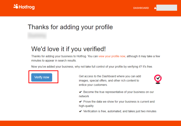 Verify now - Hotfrog