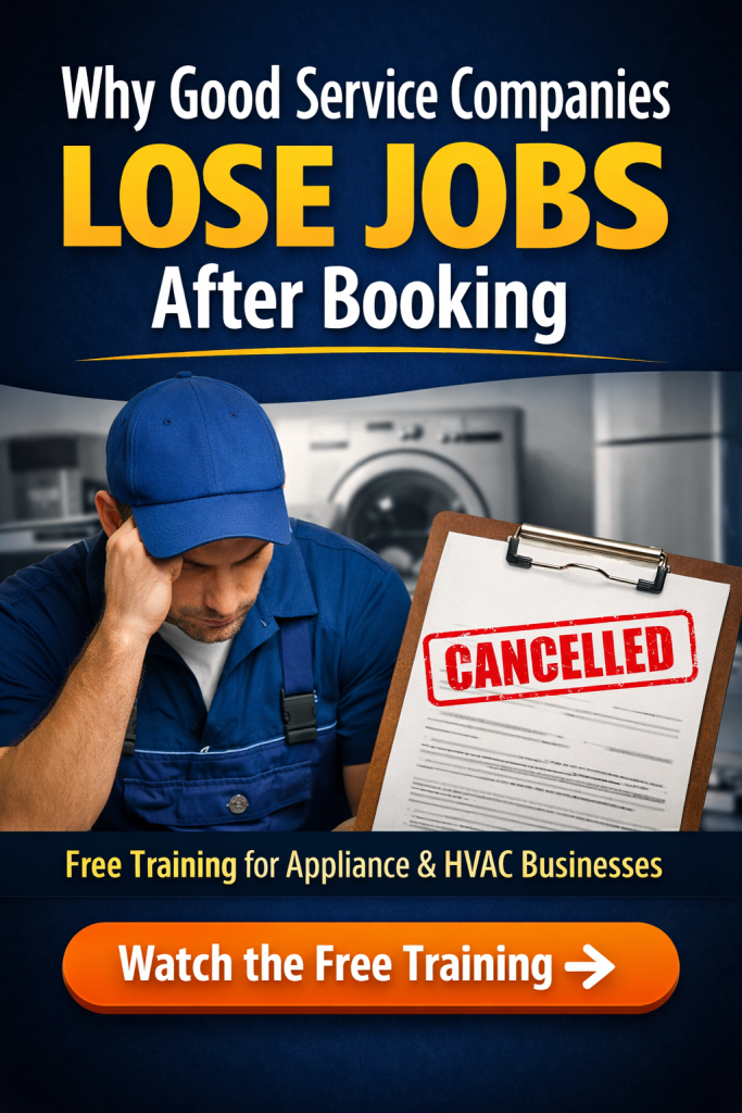 Free training on how Google reviews and reputation affect appliance repair bookings
